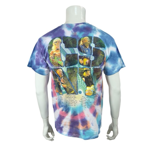 CSNY Tie Dye Tour T-Shirt 2006 Freedom of Speech Concert Mens M Rock Band VTG - Picture 11 of 16